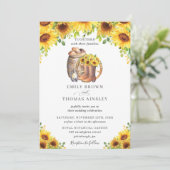 Invitation Mariage campagnard Casquette des bottes Sunflower  (Debout devant)