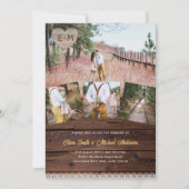 Invitation Mariage campagnard | Collage photo en dentelle de  (Devant)