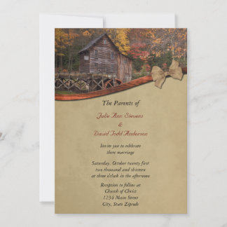Invitation Mariage campagnard d'automne