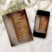 Invitation Mariage campagnard de bois de la grange