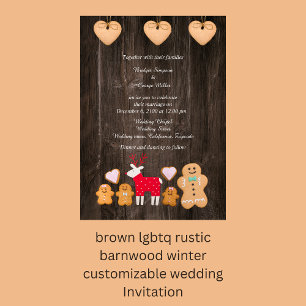 Invitation mariage campagnard de bois d'écorce rustique brun 