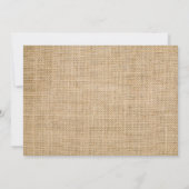 Invitation Mariage campagnard de Burlap rustique Mason Jar (Dos)