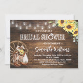 Invitation Mariage campagnard de Fête des mariées de tourneso (Devant)