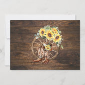 Invitation Mariage campagnard de Fête des mariées de tourneso (Dos)