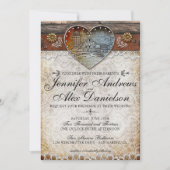 Invitation Mariage campagnard de grange rustique (Devant)
