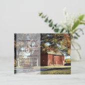 Invitation Mariage campagnard de la grange et des  (Debout devant)