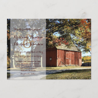 Invitation Mariage campagnard de la grange et des
