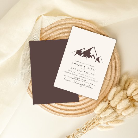 Invitation Mariage campagnard de montagne Clear