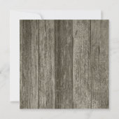 Invitation Mariage campagnard de tableau de bord en bois de g (Dos)