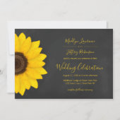 Invitation mariage campagnard de tableau de tournesol rustiqu (Devant)