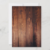 Invitation Mariage campagnard de tournesols en bois rustique (Dos)