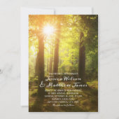 Invitation Mariage campagnard de verdure de la forêt rustique (Devant)
