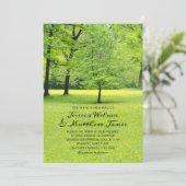 Invitation Mariage campagnard de verdure de l'arbre de printe (Debout devant)