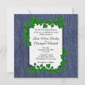 Invitation Mariage campagnard Denim 5,25 po x 5,25 (Devant)