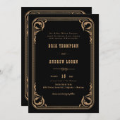 Invitation Mariage campagnard élégant (Devant / Derrière)