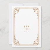 Invitation Mariage campagnard élégant (Dos)