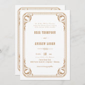 Invitation Mariage campagnard élégant (Devant / Derrière)