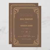 Invitation Mariage campagnard élégant (Devant / Derrière)