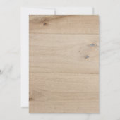 Invitation Mariage campagnard en bois de grange rustique Enre (Dos)