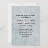 Invitation mariage campagnard en bois de marguerite de grange (Dos)