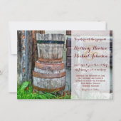 Invitation Mariage campagnard en bois russe (Devant)