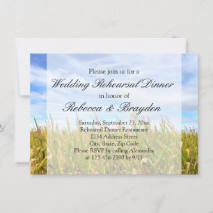 Invitation Mariage campagnard Farm Cornfield