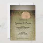 Invitation Mariage campagnard Farm Hay Bales (Devant)