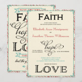 Invitation Mariage campagnard Feuille de chêne rou (Devant / Derrière)