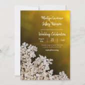 Invitation Mariage campagnard fleur sauvage de dentelle de la (Devant)