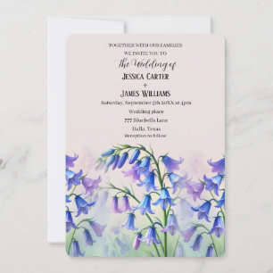 Invitation Mariage campagnard floral à l'aquarelle de Bluebel