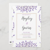 Invitation Mariage campagnard Floral Anglais (Devant / Derrière)