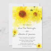 Invitation *~* Mariage campagnard floral rustique de tourneso (Dos)