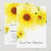 Invitation *~* Mariage campagnard floral rustique de tourneso (Devant / Derrière)