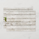 Invitation mariage campagnard français rose rose blanc (Devant / Derrière)