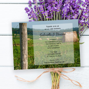 Invitation Mariage campagnard Green Farm Pastures