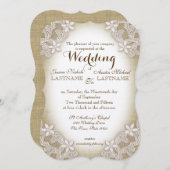 Invitation Mariage campagnard Heirloom (Devant / Derrière)