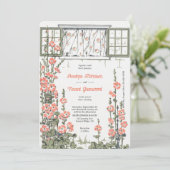 Invitation Mariage campagnard Hollyhock (Debout devant)