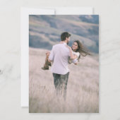 Invitation Mariage campagnard noir et or (Dos)