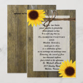 Invitation Mariage campagnard occidental des tourn (Devant / Derrière)