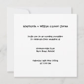 Invitation Mariage campagnard personnalisé Green Tractor Soir (Dos)