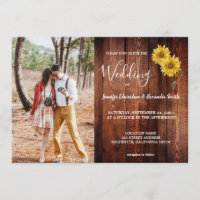 mariage campagnard photo de tournesol en bois de g