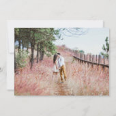 Invitation Mariage campagnard photo de tournesol en bois rust (Dos)