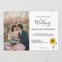 Mariage campagnard photo floral de tournesol rusti