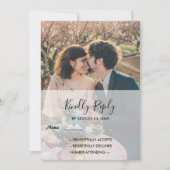 Invitation Mariage campagnard photo rustique élégant monogram (Devant)