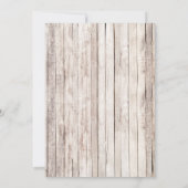 Invitation Mariage campagnard Rose Rustique (Dos)