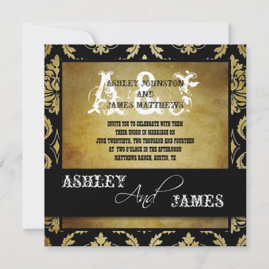 Invitation Mariage campagnard russe (Devant)