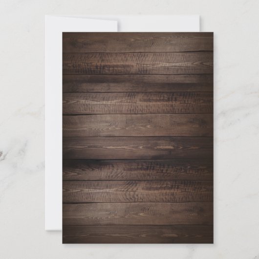 Invitation Mariage campagnard rustique (Dos)