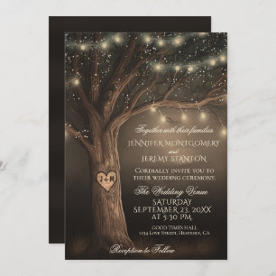 Invitation Mariage campagnard rustique