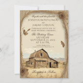 Invitation Mariage campagnard rustique (Devant)