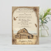 Invitation Mariage campagnard rustique (Debout devant)